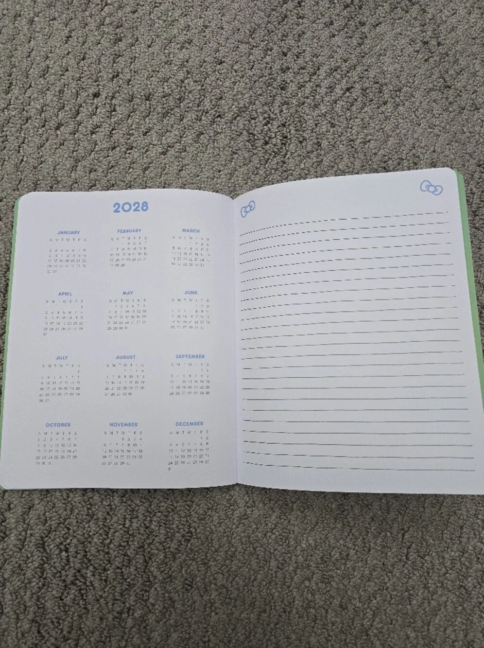 Hello Kitty Pink & Blue 2027 Planner with Elastic Closure